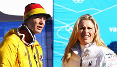 Maria Riesch (l.) und Lindsey Vonn