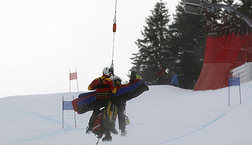 Lindsey Vonn musste nach ihrem Sturz am 5. Februar mit dem Hubschrauber abtransportiert werden