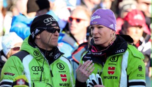 Wolfgang Maier (l.) begleitete Maria Höfl-Riesch zeit ihrer Karriere