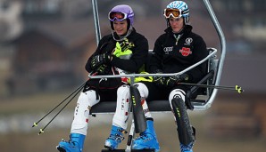 Ein Herz und eine Seele: Susanne Riesch (r.) mit ihrer Schwester Maria Höfl-Riesch