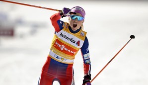 Therese Johaug gewann den Massenstart überlegen