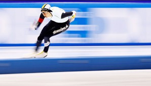 Bart Swing aus Belgien beim Eisschnellauf in Heerenveen