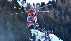 Marc Gisin wurde mit dem Hubschrauber abtransportiert.