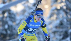 Elvira Öberg aus Schweden geht heute als Ruhpolding als Erste in die Verfolgung.