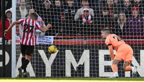 Erstes Tor nach der WM-Pause: Der Hamburger Vitali Janelt trifft zum 1:0 für Brentford.