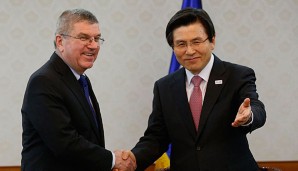 Thomas Bach fand lobende Worte für den Vorbereitungsstand der olympischen Spiele in Südkorea