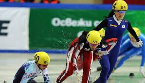 Frauen auf der Shorttrack-Bahn