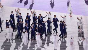 Auch in Tokio ist wieder ein Team der Geflüchteten mit dabei. Sie liefen als zweite ins Stadion ein. Die restlichen Nationen folgten in alphabetischer Reihenfolge.