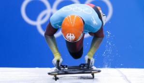 Christopher Grotheer greift im Skeleton nach der Goldmedaille.