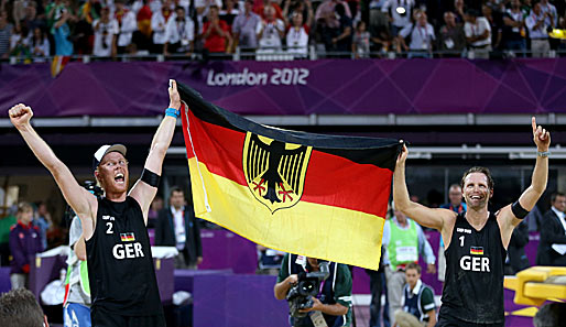 Sensationelles Gold für Deutschland: Reckermann (l.) und Brink