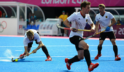 Das erste deutsche Tor im Halbfinale erzielte Moritz Fürste (l.)