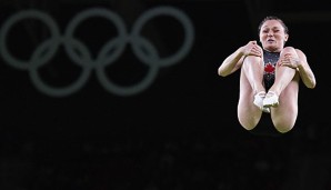 Rosannagh MacLennan hat auf dem Trampolin Gold gewonnen