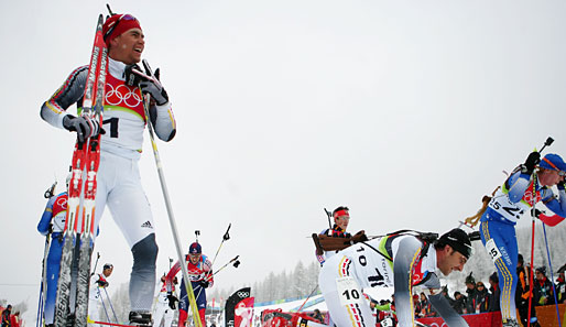 Michael Greis (l.) will den Erfolg aus Turin (drei Mal Gold) in Whistler wiederholen