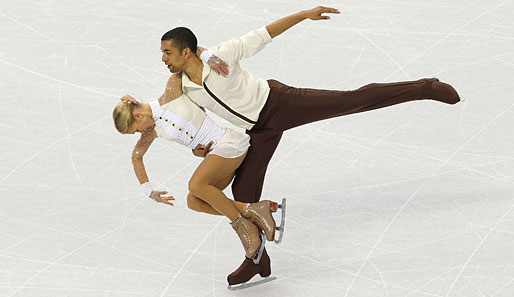 Die deutschen Weltmeister Aljona Savchenko und Robin Szolkowy mussten sich mit Bronze begnügen