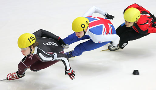 Im Shorttrack ist Haralds Silovs (l.) 2008 dreifacher Europameister geworden