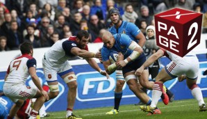 Sergio Parisse (M.) verlor trotz starker Leistung gegen Frankreich