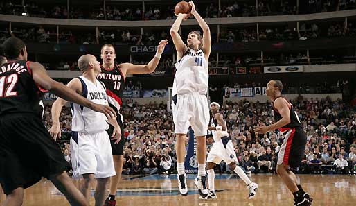 Dirk Nowitzki fand gegen Portland nie seinen Rhythmus