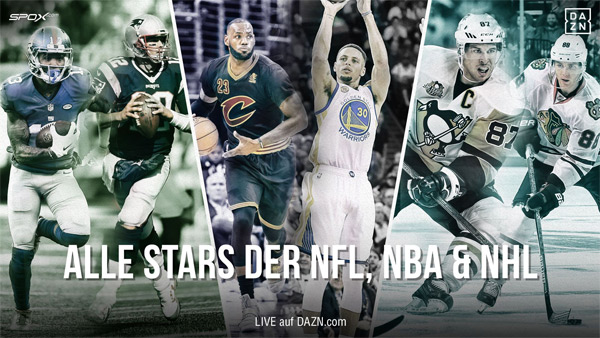 Verfolge NBA und NFL live und auf Abruf auf DAZN!