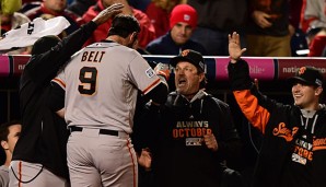 Brandon Belt und die Giants jubelten über den Sieg in Washington