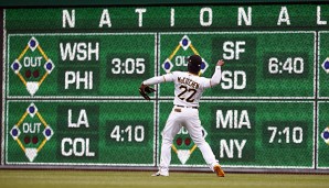 Normalerweise zeigt das Right-Field-Scoreboard Ergebnisse anderer Spiele