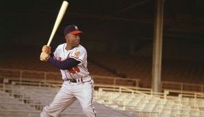 Platz 2: Hank Aaron - 755 HR (1954-1976 für die Milwaukee Braves, Atlanta Braves, Milwaukee Brewers)