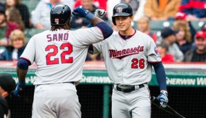 Max Kepler (r.) durfte gegen die Royals seinen vierten Homerun in dieser Saison bejubeln