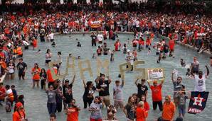 Die Fans der Astros feierten den World-Series-Sieg ausführlich.