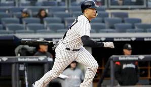 Giancarlo Stanton erlief sich ein RBI-Infield-Single gegen die Toronto Blue Jays.