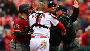 Yadier Molina wollte auf Torey Lovullo von den Diamondbacks losgehen.