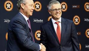 Astros-Owner Jim Crane (l.) hat seinen GM Jeff Luhnow befördert.