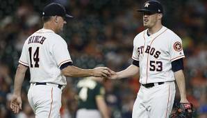 Ken Giles (r.) war über seine Auswechslung gegen Oakland nicht begeistert.