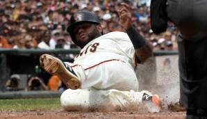 Pablo Sandoval riss sich den großen hinteren Oberschenkelmuskel bei einem Slide.