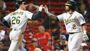 Matt Chapman und Khris Davis (v.l.) sind die größten Leistungsträger der Oakland Athletics 2018.