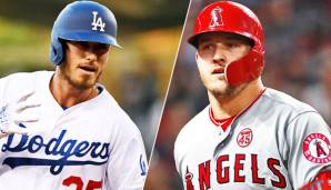 Cody Bellinger (l.) und Mike Trout sind die Homerun-Leader und MVP-Favoriten der National und American League 2019.