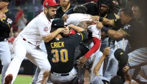 Nach der Schlägerei zwischen den Cincinnati Reds und Pittsburgh Pirates wurden acht Protagonisten für insgesamt 40 Spiele gesperrt.