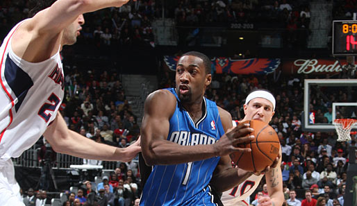 Gilbert Arenas konnte sich beim Debüt für die Orlando Magic kaum mal richtig in Szene setzen