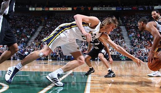 Utahs Andrei Kirilenko bleib mit 10 Punkten und 6 Rebounds blass bei der Pleite gegen die Spurs