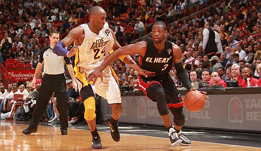 Heat-Superstar Dwyane Wade gewann in der Crunchtime das Duell gegen Kobe Bryant