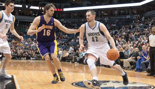 Pau Gasol und Kevin Love (r.) könnten schon bald die Teams tauschen