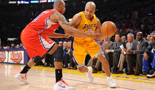 Derek Fisher gewann mit den Lakers das Stadtduell in Los Angeles