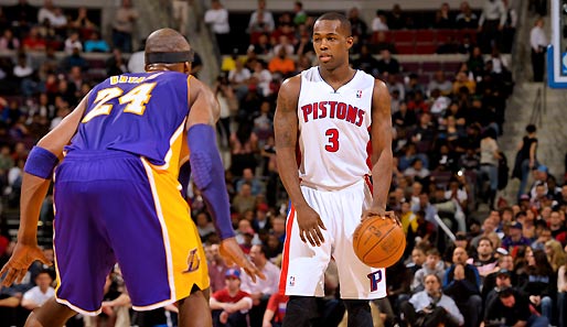 Rodney Stuckey gewann an diesem Abend das Duell gegen Kobe Bryant