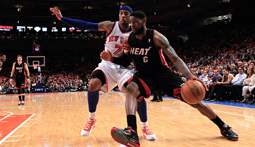 LeBron James verbuchte gegen die Knicks mal wieder ein Double-Double