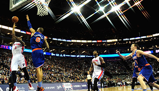 New Yorks Tyson Chandler beherrschte in London gegen die Pistons die Zonen