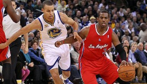 Stephen Curry (l.) und Chris Paul werden um die Vormachtsstellung in der Pacific Division kämpfen