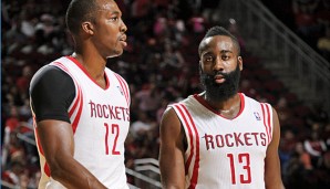 Dwight Howard (l.) und James Harden wollen den Titel nach Houston holen