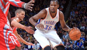 Oklahoma Citys Superstar Kevin Durant war von den Houston Rockets nicht zu stoppen