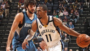 Auf der Point-Guard-Position treffen Ricky Rubio und Mike Conley Jr. aufeinander