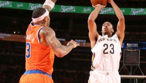 Anthony Davis schied noch im ersten Viertel des Spiels gegen die Knicks aus