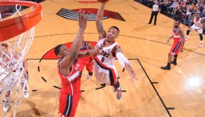 Damian Lillard lieferte sich ein heißes Point-Guard-Duell mit Washingtons John Wall