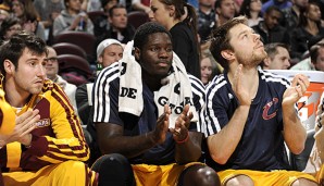 Anthony Bennett (M.) verbrachte die meiste Zeit der Saison auf der Bank der Cavaliers